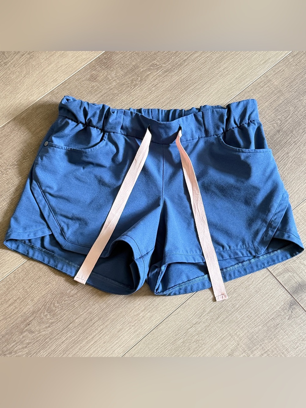 Pearl Izumi Women‎ Small Blue Vista Shorts 3” Inseam Drawstring Hiking 17212002